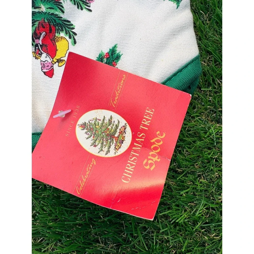 Spode Christmas Tree 4 Piece‎ Set 2 Bath Towels 1 Hand Towel 1 Oven Mitt Green